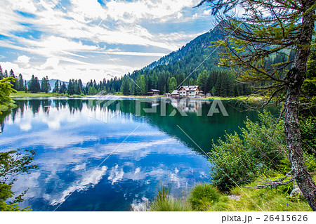 The lake Nambino in the Alps, Trentino, Italy The lake Nambino in the Alps, Trentino, Italy 26415626