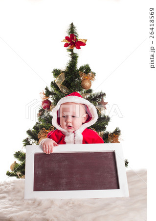 Santa and chalkboard 26418569