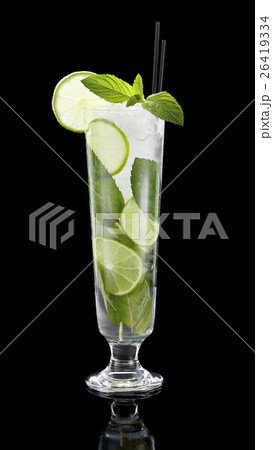 Mojito cocktail over black background 26419334