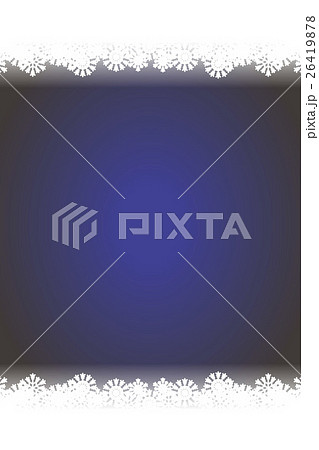 背景素材壁紙 枠 フレーム 雪の結晶 クリスマス 誕生会 パーティー 冬景色 デコレーション 飾り のイラスト素材
