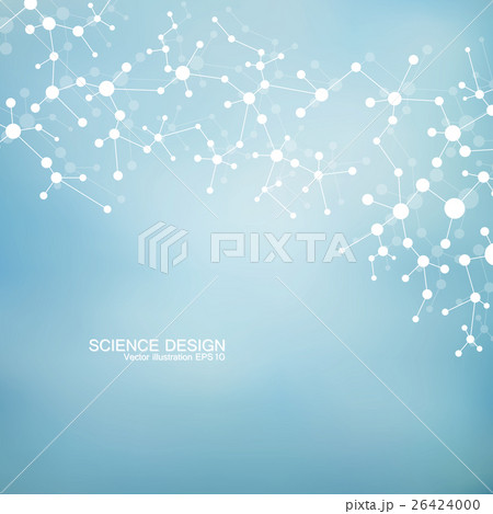 Structure molecule of DNA and neurons. Structural 26424000