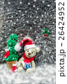 crochet teddy bear in a red Christmas hat . 26424952