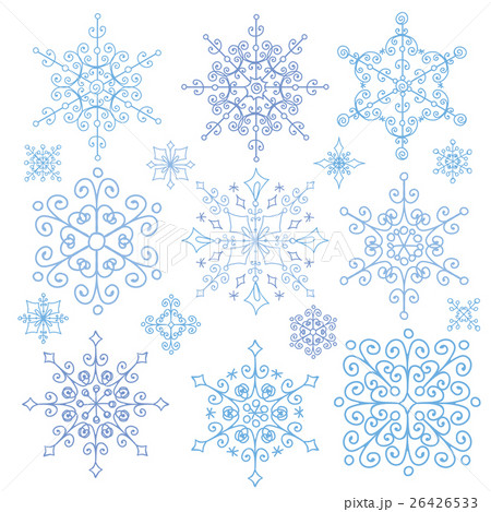 Snowflakes set.Christmas,New year,Winter lace 26426533