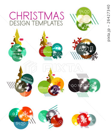 Christmas sale stickers with sample promo text Christmas sale stickers with sample promo text 26427340
