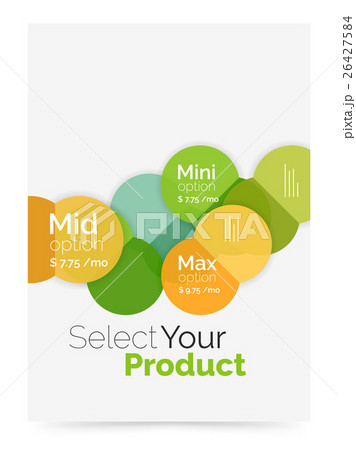 Circle business brochure template with options 26427584