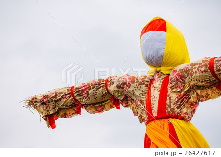Close Faceless Straw Effigy Of Dummy Maslenitsa 26427617