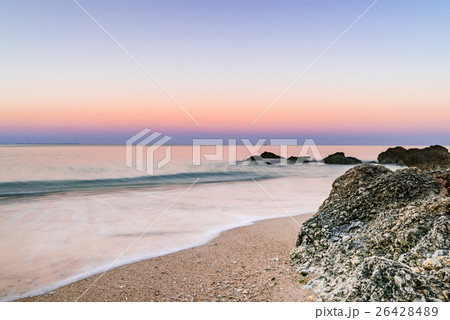 日の出、海、風景、沖縄。 日の出、海、風景、沖縄。 26428489