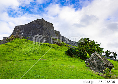 勝連城跡、風景、沖縄。	 26428536