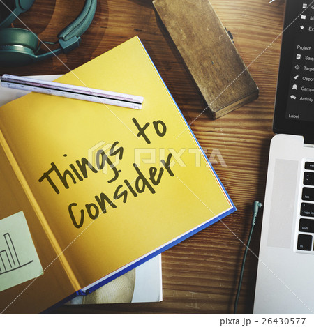 Things To Consider Work Concept 26430577