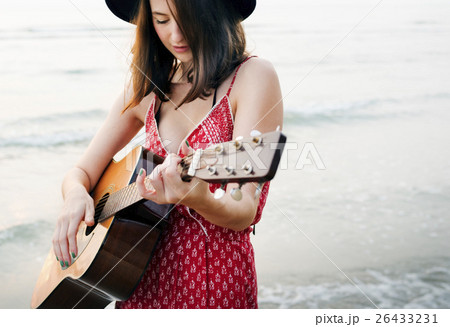 Beach Summer Holiday Vacation Traveling Relaxation Concept Beach Summer Holiday Vacation Traveling Relaxation Concept 26433231