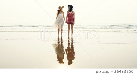 Girls Beach Summer Holiday Vacation Togetherness Concept 26433250