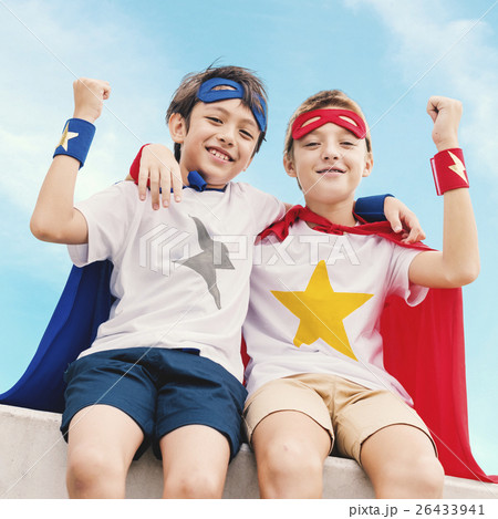 Superheroes Kids Boy Friend Buddy Concept 26433941