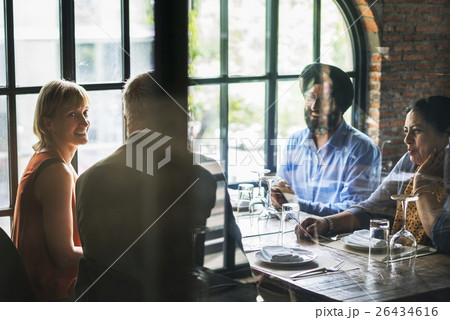 Business People Dining Together Concept Business People Dining Together Concept 26434616
