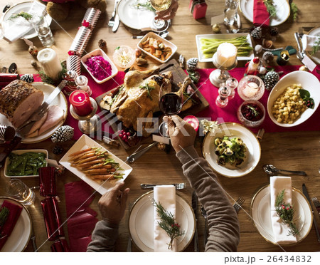 Family Together Christmas Celebration Concept Family Together Christmas Celebration Concept 26434832