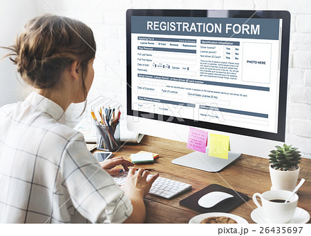Registration Form Application Information Concept Registration Form Application Information Concept 26435697