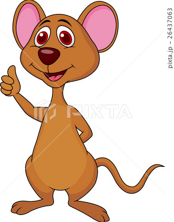 Cute mouse cartoon thumb up Cute mouse cartoon thumb up 26437063