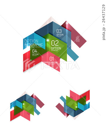 Abstract paper geometric infographic templates 26437129