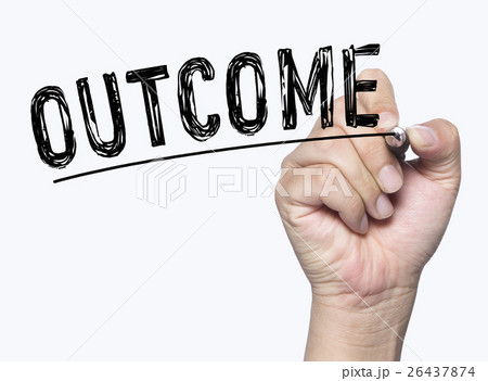 outcome written by hand 26437874