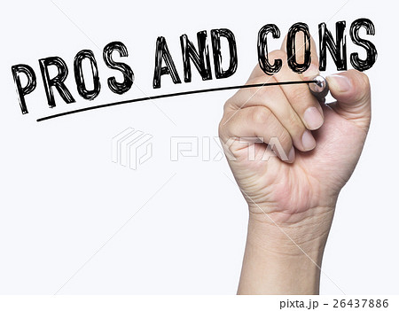 pros and cons written by hand 26437886
