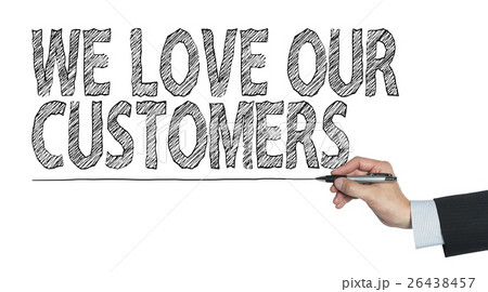 we love customers written by hand 26438457