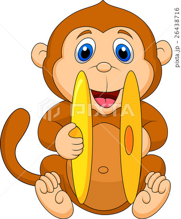Cute monkey cartoon playing cymbal Cute monkey cartoon playing cymbal 26438716