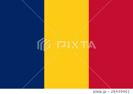 Official vector flag of Chad . Republic of Chad . Official vector flag of Chad . Republic of Chad . 26439401