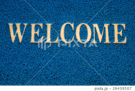 welcome carpet at the door texture background. welcome carpet at the door texture background. 26439507