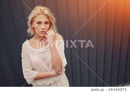 stylish girl blonde 26440873