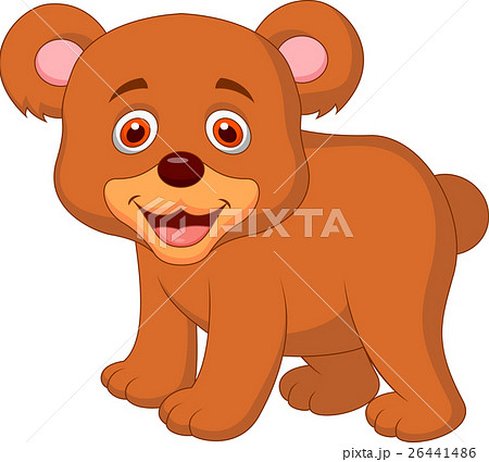 Cute baby bear cartoon 26441486