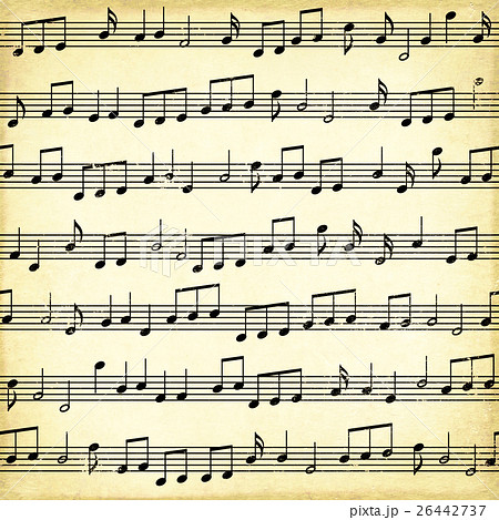 Grunge background with note symbols Grunge background with note symbols 26442737