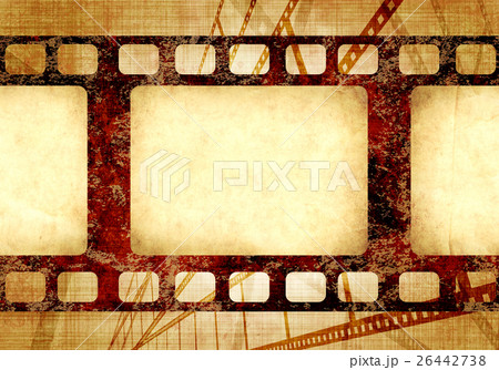 Grunge background with retro filmstrips and paper texture 26442738