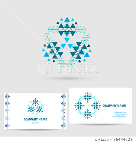 Vector icon with business card template. Vector icon with business card template. 26444528