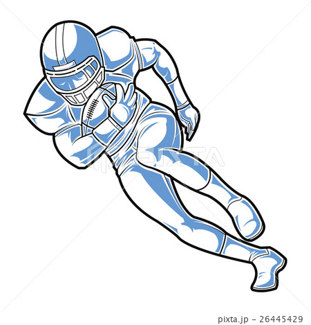 American football player running with the ball. American football player running with the ball. 26445429