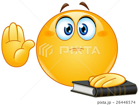 Taking oath emoticon Taking oath emoticon 26446574