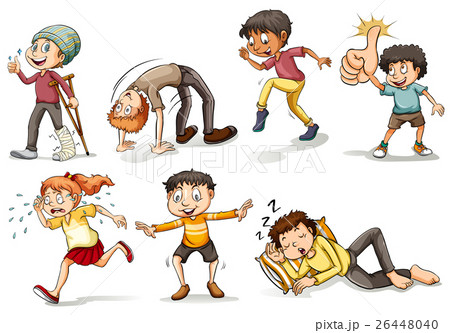 People doing different actions set People doing different actions set 26448040