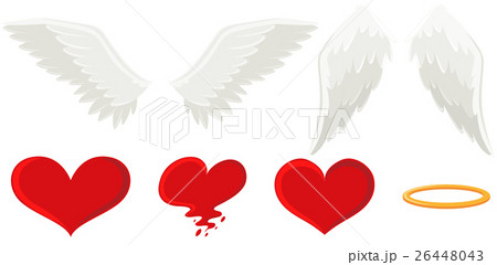 Angel wings and heart Angel wings and heart 26448043
