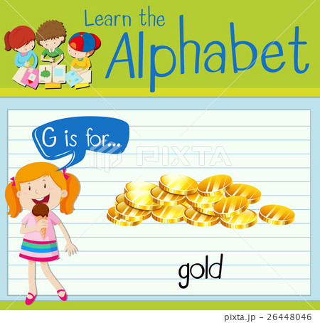 Flashcard letter G is for gold Flashcard letter G is for gold 26448046