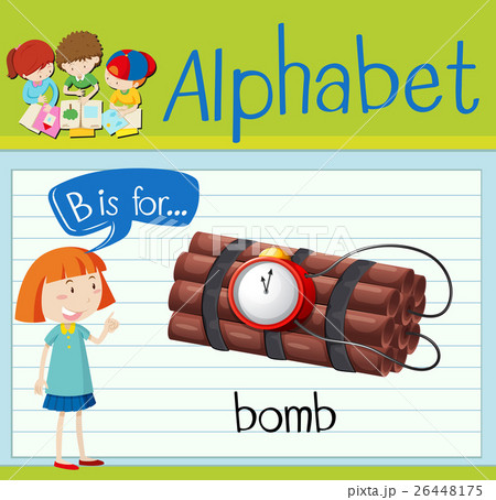 Flashcard letter B is for bomb Flashcard letter B is for bomb 26448175