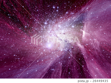 Stars, dust and gas nebula in a far galaxy 26449435