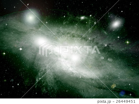 Stars, dust and gas nebula in a far galaxy 26449451