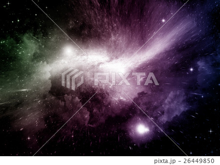 Stars, dust and gas nebula in a far galaxy 26449850