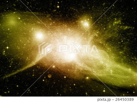 Stars, dust and gas nebula in a far galaxy Stars, dust and gas nebula in a far galaxy 26450389