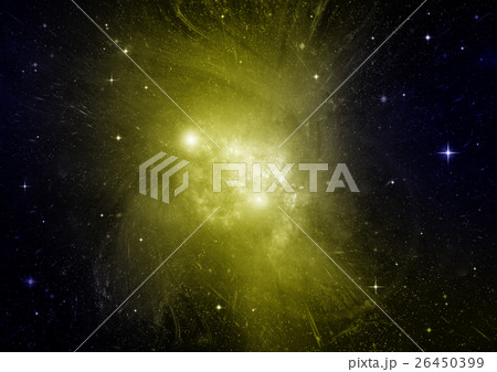 Stars, dust and gas nebula in a far galaxy Stars, dust and gas nebula in a far galaxy 26450399