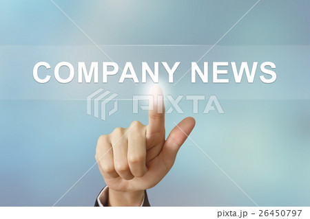 business hand clicking company news button 26450797