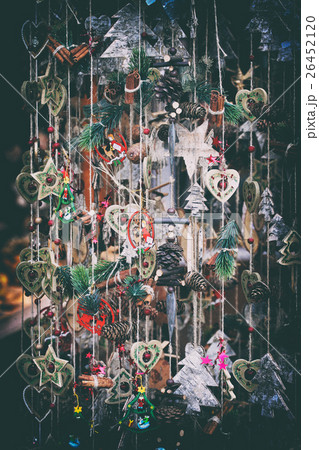 christmas market details. Christmass tree decorations 26452120