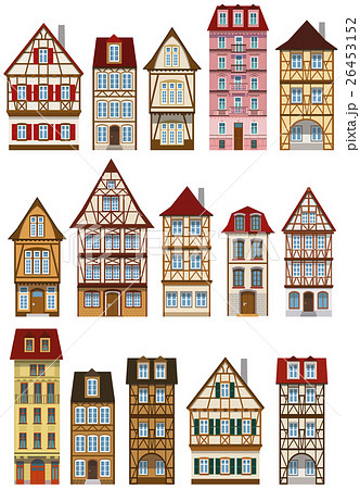 Classic European Housesのイラスト素材