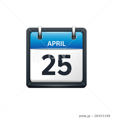 April 25. Calendar icon.Vector illustration,flat 26453199