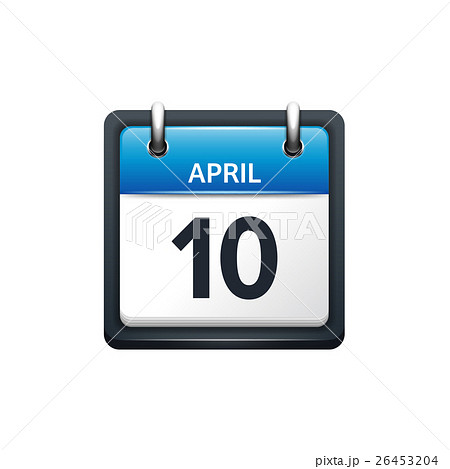 April 10. Calendar icon.Vector illustration,flat 26453204