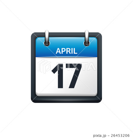 April 17. Calendar icon.Vector illustration,flat April 17. Calendar icon.Vector illustration,flat 26453206