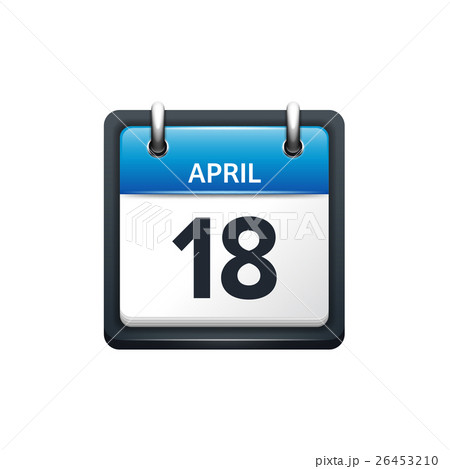 April 18. Calendar icon.Vector illustration,flat April 18. Calendar icon.Vector illustration,flat 26453210